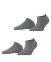 ESPRIT Fine Dot  2-Pack Sneaker Socken Damen - light greymel. (3390)
