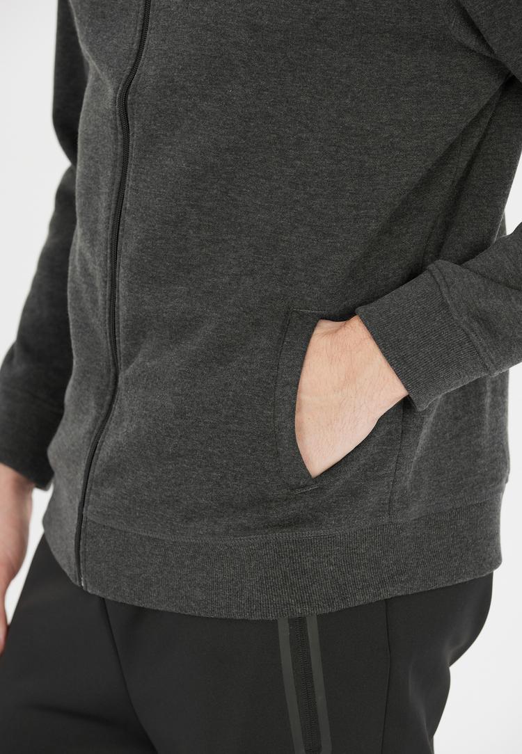 Cruz Cruz Pitt Sweatjacke Herren - 1011 Dark Grey Melange - 2 | SportScheck