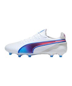 PUMA KING Ultimate FG/AG White Edition Fußballschuhe weissblau