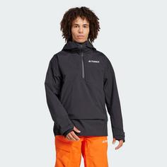 Rückansicht von adidas Terrex Xperior 2L Lined RAIN.RDY Anorak Funktionsjacke Herren Black / Black