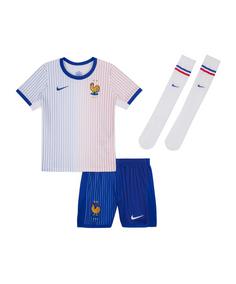 Nike Frankreich Minikit Away EM 2024 Fußballtrikot Kinder weiss