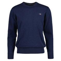 GANT Strickpullover Strickpullover Herren Jeansblau Melange