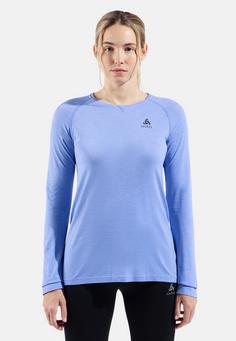 Rückansicht von Odlo ESSENTIAL SEAMLESS Laufshirt Damen Persian jewel melange(21077)