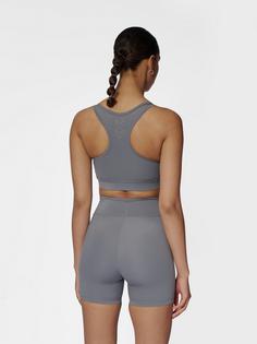 Rückansicht von hummel hmlTE FUNDAMENTAL SPORTS BRA Funktionsshirt Damen QUIET SHADE