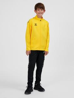 Rückansicht von hummel hmlCORE XK POLY ZIP SWEAT KIDS Funktionssweatshirt Kinder SPORTS YELLOW