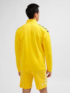 Rückansicht von hummel hmlCORE XK POLY ZIP SWEAT Funktionssweatshirt SPORTS YELLOW