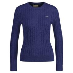 GANT Strickpullover Strickpullover Damen Blau (Dusty Navy)