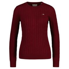 GANT Strickpullover Strickpullover Damen Rot (Plumped Red)