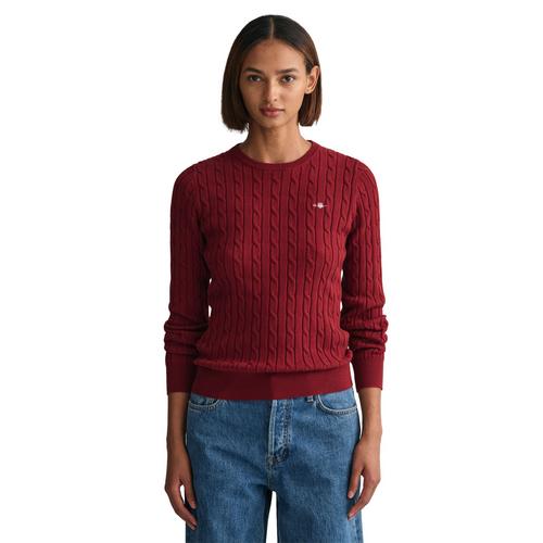 Rückansicht von GANT Strickpullover Strickpullover Damen Rot (Plumped Red)