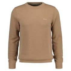 GANT Strickpullover Strickpullover Herren Beige (Dark Khaki)