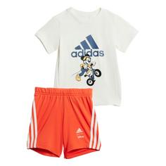 adidas Disney Micky Maus T-Shirt-Set Trainingsanzug Kinder Off White / Preloved Ink / Semi Spark