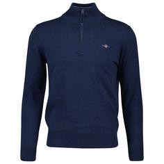 GANT Strickpullover Strickpullover Herren Jeansblau Melange