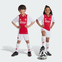 Rückansicht von adidas Ajax 24/25 Kids Mini-Heimausrüstung Fußballtrikot Kinder White