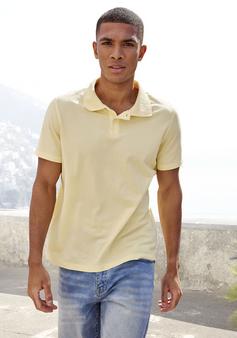 Rückansicht von BEACH TIME Poloshirt Poloshirt Herren gelb