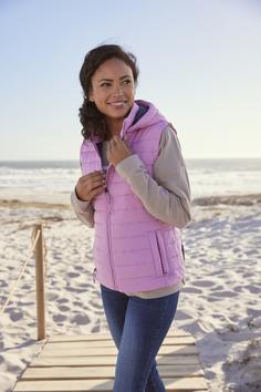 Rückansicht von ELBSAND Steppweste Steppweste Damen rosa