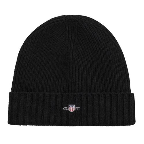 Rückansicht von GANT Mütze Beanie Schwarz