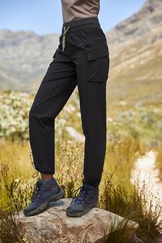 Rückansicht von LASCANA Active Trekkinghose Wanderhose Damen schwarz