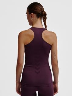 Rückansicht von hummel hmlTIF SEAMLESS TOP Funktionsshirt Damen PLUM PERFECT