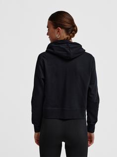 Rückansicht von hummel hmlELEMENTAL SHORT HOODIE WOMAN Hoodie Damen BLACK