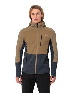 Rückansicht von VAUDE Men's Monviso Hooded Grid Fleece Jacket Outdoorjacke Herren oat