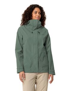 Rückansicht von VAUDE Women's Comyou Rain Jacket Outdoorjacke Damen agave