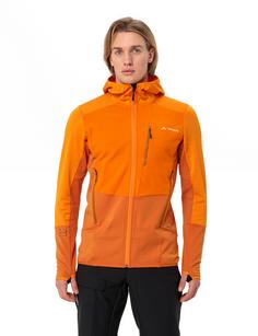 Rückansicht von VAUDE Men's Monviso Hooded Grid Fleece Jacket Outdoorjacke Herren kurkuma