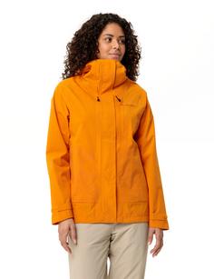 Rückansicht von VAUDE Women's Comyou Rain Jacket Outdoorjacke Damen kurkuma