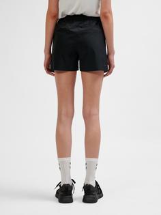 Rückansicht von hummel hmlAUTHENTIC WOVEN SHORTS WOMAN Funktionsshorts Damen BLACK