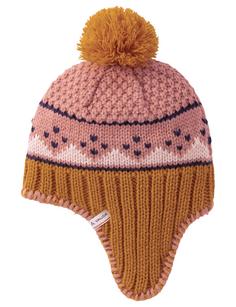 Rückansicht von VAUDE Kids Knitted Cap IV Bommelmütze Kinder silt brown/rose