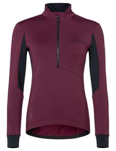 VAUDE Women's Kuro Halfzip LS Tricot Fahrradtrikot Damen cassis