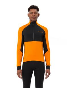 Rückansicht von VAUDE Men's Kuro Halfzip LS Tricot Fahrradtrikot Herren kurkuma