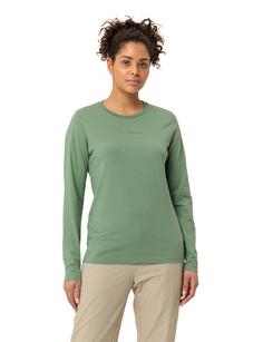 Rückansicht von VAUDE Women's Logo LS T-Shirt T-Shirt Damen willow green