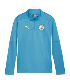 PUMA Manchester City 1/4 Zip Sweatshirt Kids Funktionssweatshirt Kinder blaugelb