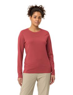 Rückansicht von VAUDE Women's Logo LS T-Shirt T-Shirt Damen brick