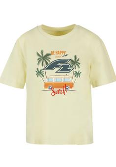 F2 F2 Be Happy And Surf Bulli Sommer T-Shirt Damen softyellow