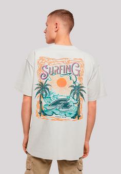 Rückansicht von F2 F2 Surfers Sunset Sommer Vibes T-Shirt Herren lightasphalt