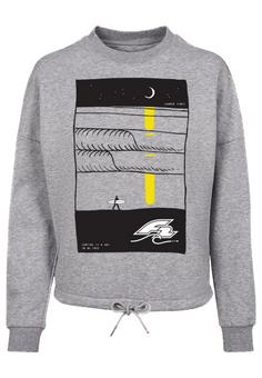 F2 F2 Be Free Surfer Style Sommer Sweatshirt Damen heather grey