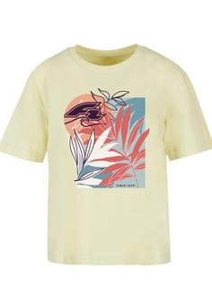 F2 F2 Beach Vibes Sommer Style T-Shirt Damen softyellow