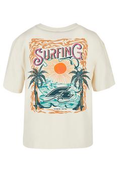 F2 F2 Surfers Sunset Sommer Vibes T-Shirt Damen Whitesand