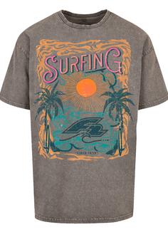 F2 F2 Surfers Sunset Sommer Vibes T-Shirt Herren Asphalt