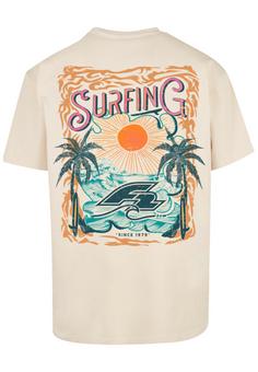 F2 F2 Surfers Sunset Sommer Vibes T-Shirt Herren sand