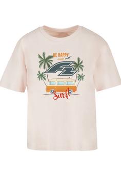 F2 F2 Be Happy And Surf Bulli Sommer T-Shirt Damen pink