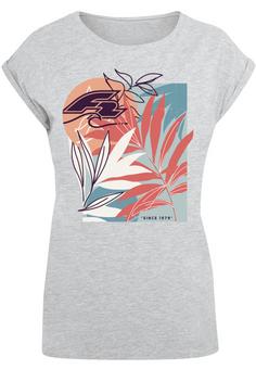 F2 F2 Beach Vibes Sommer Style T-Shirt Damen heather grey