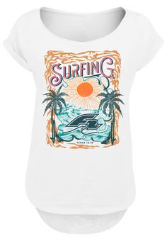 F2 F2 Surfers Sunset Sommer Vibes T-Shirt Damen weiß