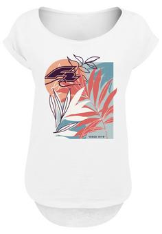 F2 F2 Beach Vibes Sommer Style T-Shirt Damen weiß