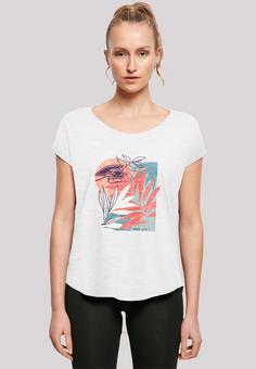 Rückansicht von F2 F2 Beach Vibes Sommer Style T-Shirt Damen weiß