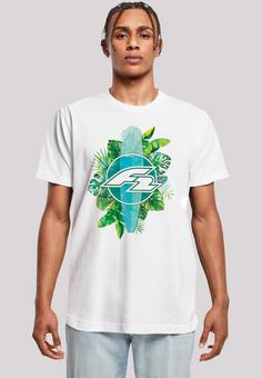 Rückansicht von F2 F2 Tropical Surfboards Sommer T-Shirt Herren weiß