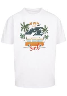 F2 F2 Be Happy And Surf Bulli Sommer T-Shirt Herren weiß