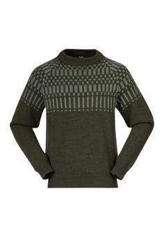 Bergans of Norway Nordmarka Strickpullover Herren Dark Green Mud/Light Green Mud