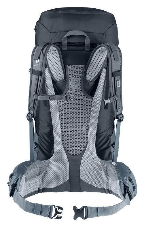 Rückansicht von Deuter Futura Air Trek 50 + 10 Trekkingrucksack Herren black graphite